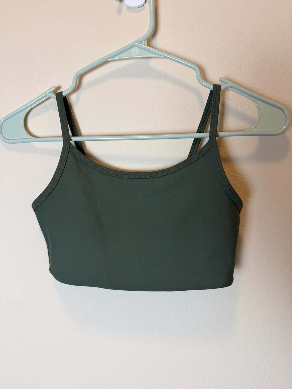 Sage Collective Crop Tank Top Size XS Olive Green